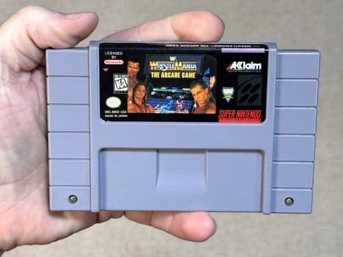 WWF Super Wrestlemania (Super Nintendo, SNES) Game Authentic - Tested