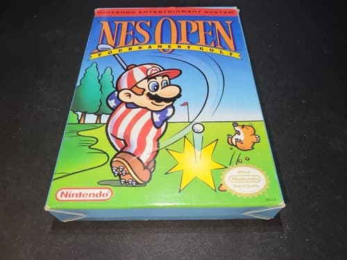 NES Open Tournament Golf Authentic Nintendo NES EXMT+ condition COMPLETE n box!