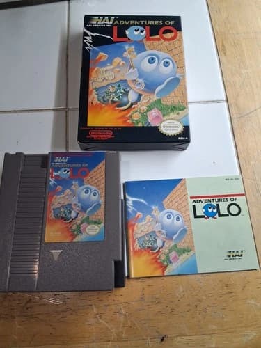 NES Adventures of Lolo Authentic CiB With Box And Manual Nintendo