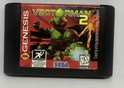 Vectorman 2 (SEGA Genesis, 1996) Game Cartridge Very Good