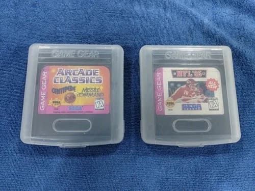 Arcade Classics And NFL 95 With Protective Cases (Sega Game Gear)