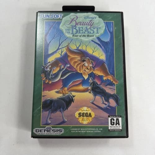 Beauty and the Beast: Roar of the Beast Sega Genesis Complete in Box CIB Tested