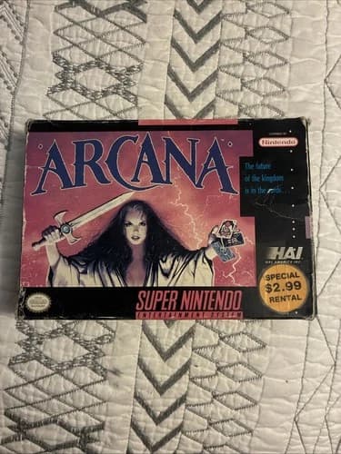 Arcana Super Nintendo SNES Complete Box