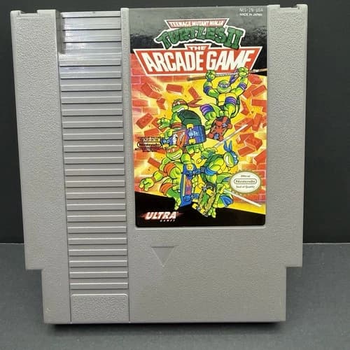 Teenage Mutant Ninja Turtles II: The Arcade Game Nintendo NES Cleaned Tested