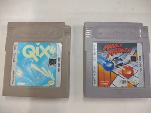 2 Classic Cartridges: Marble Madness and Qix for GameBoy and Game Boy Color