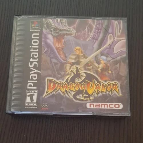 Dragon Valor Namco Sony PlayStation 1 2 Discs Manual CIB Tested