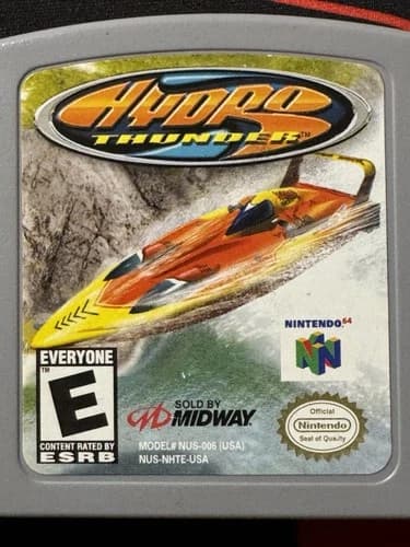 Hydro Thunder Nintendo N64 Grey Cart RARE Variant, 2000 Release, Tested