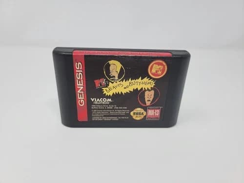 MTV's Beavis and Butt-Head Sega Genesis, 1994 Cartridge Only Tested Free US Ship
