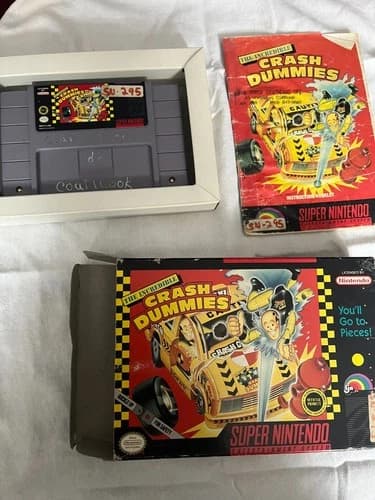 Super Nintendo The incredible Crash Dummies cib tested used
