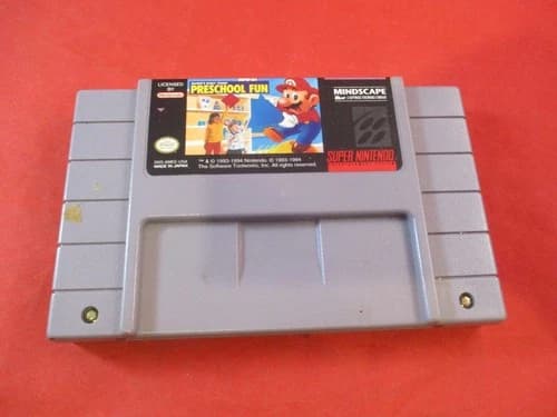 Mario's Early Years: Preschool Fun (Super Nintendo SNES) game WORKS! #B