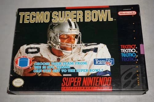 Tecmo Super Bowl 1 (Super Nintendo SNES) Complete in Box CIB