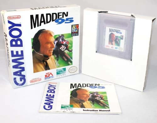 Madden NFL 95 Nintendo Game Boy Complete CIB Authentic & Tested! Nice!