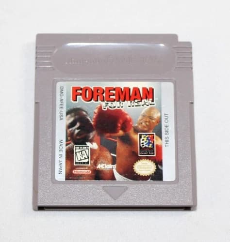 Foreman For Real Nintendo Game Boy Cart Authentic! Great Condition! Tested!
