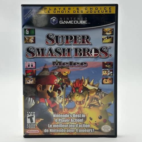 Super Smash Bros Melee Players Choice Nintendo GameCube Complete Tested CIB Read
