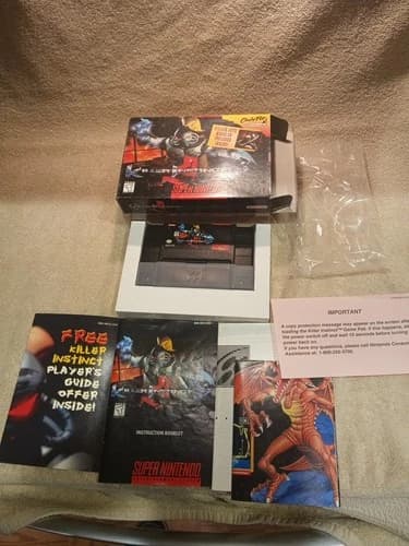 Killer Instinct (Super Nintendo SNES, 1995) (No CD) Authentic Complete CIB!