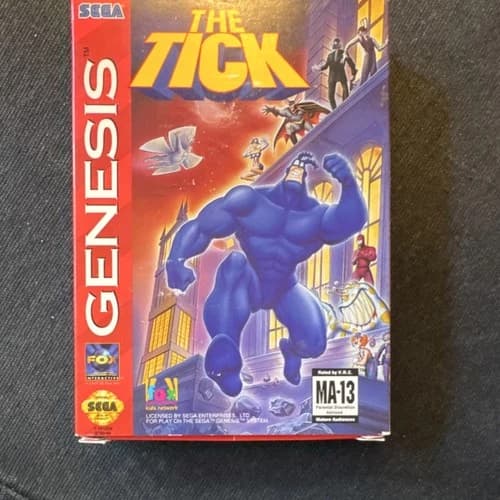 Fox Interactive The Tick Sega Genesis 1994 Manual Beat 'Em Up NTSC-U/C Complete