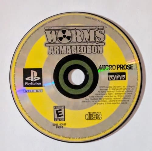 Worms: Armageddon (Sony PlayStation 1, 1999) Disc Only Tested