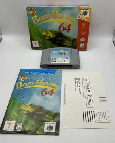 Bass Hunter 64 (Nintendo 64, 1999) N64 CIB Complete