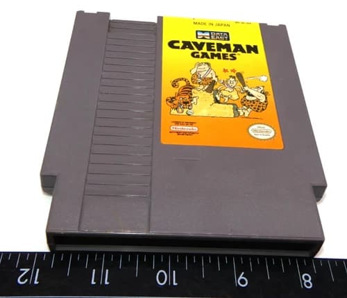 Authentic Caveman Games NES Game Nintendo Cartridge Data East 1990 OEM