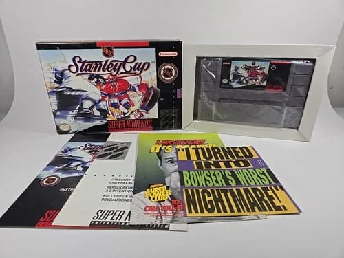 NHL Stanley Cup (Super Nintendo SNES, 1993) CIB Complete - Tested & Working!