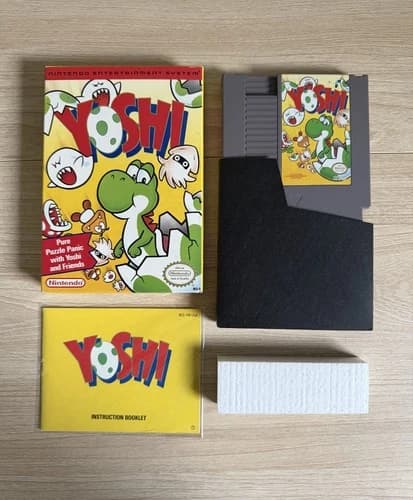 Yoshi - Nintendo Entertainment System (NES) CIB Complete w Manual MINTY Tested