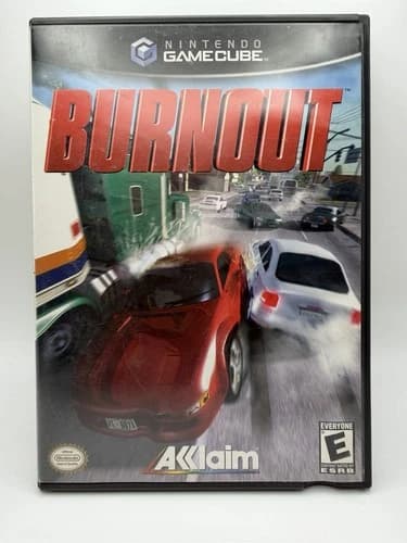 Burnout (Nintendo GameCube, 2001) Black Label CIB Complete with Manual - Tested