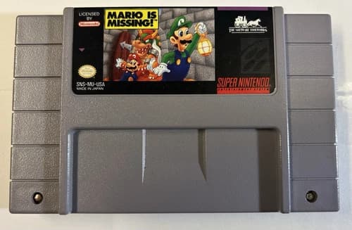 Mario is Missing (Super Nintendo SNES, 1993) Cartridge Only - TESTED