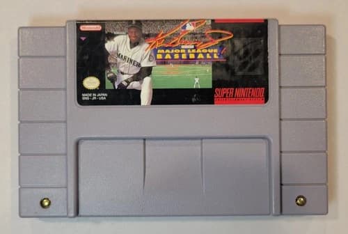 1994 Ken Griffey Jr Major League Baseball Super Nintendo SNES Video Game Cart