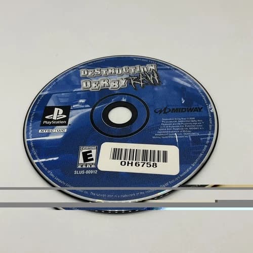 Destruction Derby Raw (PlayStation 1 PS1 2000) DISC ONLY Light Scratches