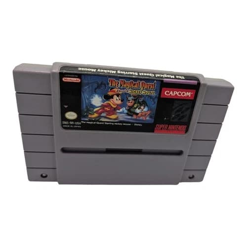Magical Quest Starring Mickey Mouse Super Nintendo SNES Cartridge Authentic