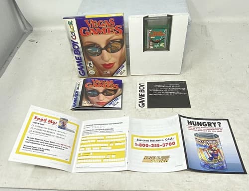 Vegas Games (Nintendo Game Boy Color, 1999) Complete In Box, Excellent, Tested