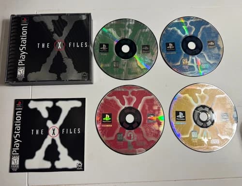 The X-Files (Sony PlayStation 1 PS1, 1999) Complete 4 Disc Game w/ Manual TESTED