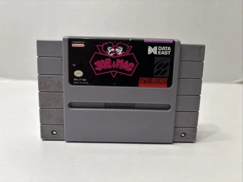 Joe & Mac (Super Nintendo Entertainment System, 1992) SNES - Tested -