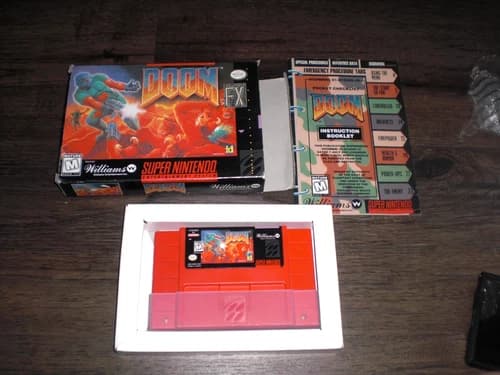 Doom Original Super Nintendo SNES COMPLETE CIB In Box Game Cart Manual TESTED