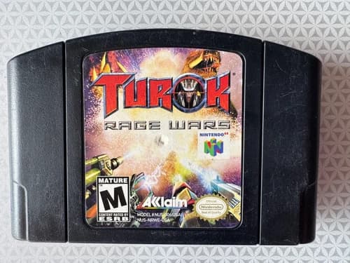 Turok: Rage Wars Nintendo 64, 1999 N64 Cart Only Authentic Tested & Working!
