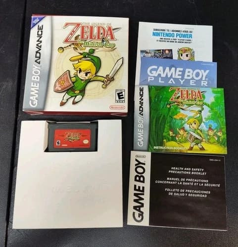 CLEAN Legend of Zelda The Minish Cap Complete GBA Game Boy Advance Authentic CIB