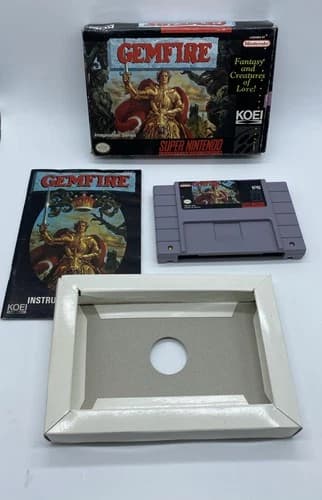 Gemfire (Super Nintendo SNES) Works Complete CIB Authentic🔥