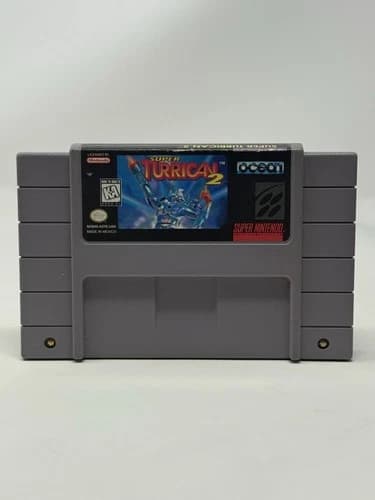 Super Turrican 2 Super Nintendo Entertainment System SNES Authentic Cleaned Pins