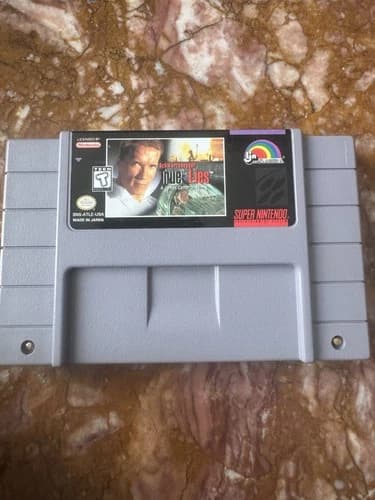 LJN True Lies Game Cartridge Nintendo SNES T-Teen NTSC-U/C (US/Canada)