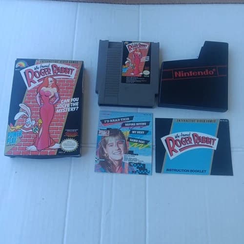 Who Framed Roger Rabbit Nintendo Entertainment System (NES) 1989 Manual Box CIB