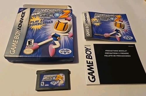 Bomberman Max 2 Blue (Nintendo Game Boy Advance GBA, 2002) COMPLETE CIB Tested!