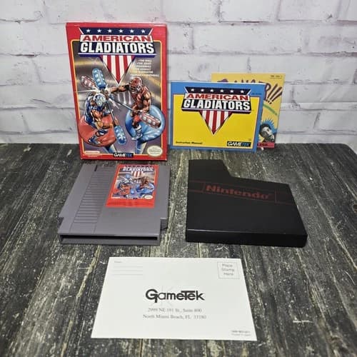 American Gladiators (Nintendo NES, 1993) Complete CIB Cleaned & Tested