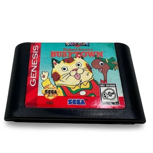 Sega Genesis Richard Scarry's Busy Town Video Game Cartridge