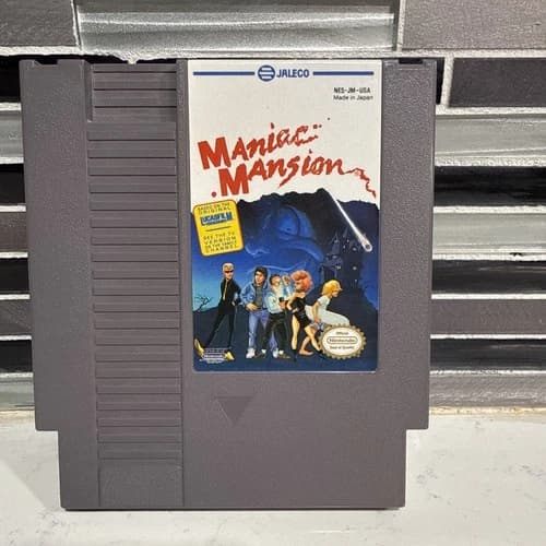 Maniac Mansion Nintendo NES Authentic Tested Working Clean Label