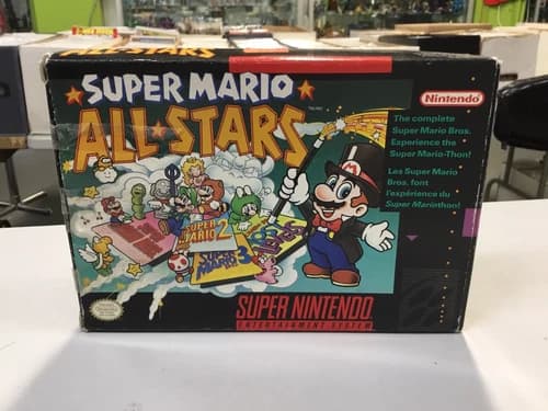 Super Mario All-Stars Super Nintendo Entertainment System, 1993 Game Box Manual
