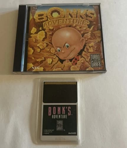 Bonk's Adventure (TurboGrafx-16, 1990)- Complete- Tested/ Authentic