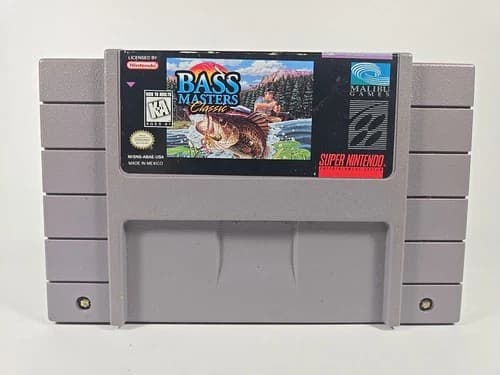 BASS Masters Classic (Super Nintendo SNES, 1995) Authentic Cart Only - Tested!