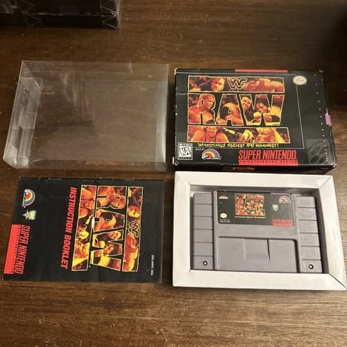 WWF Raw (Super Nintendo SNES) Complete - Tested - Authentic
