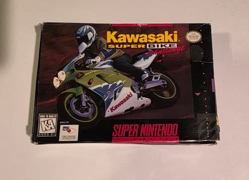Kawasaki Superbike Challenge (Super Nintendo SNES, 1994) ☆ Authentic ☆