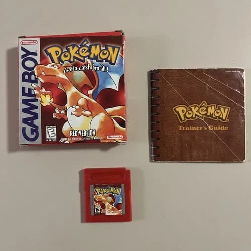 Pokémon: Red Version (Nintendo Game Boy, 1999) Original Game with Box and Manual